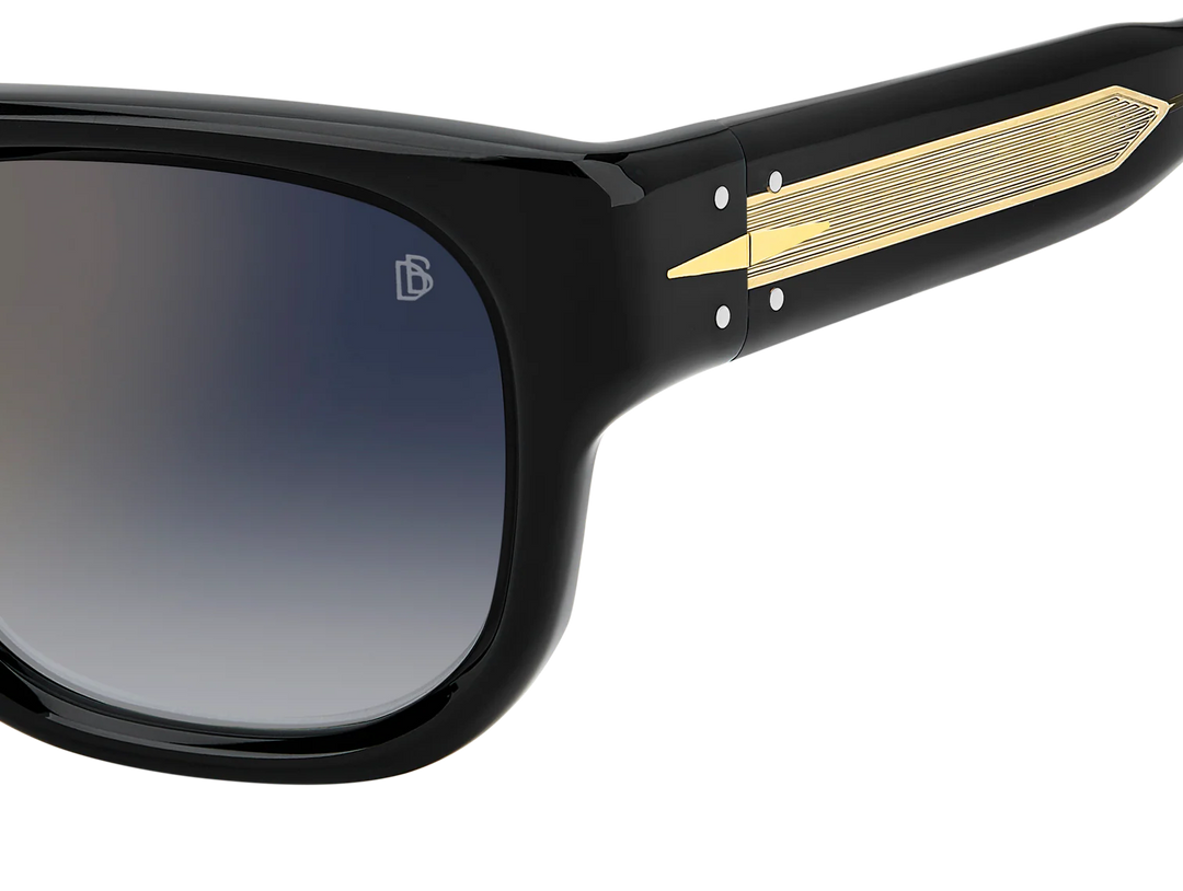 DB 7146/S - Noir - Miroir doré bleuté