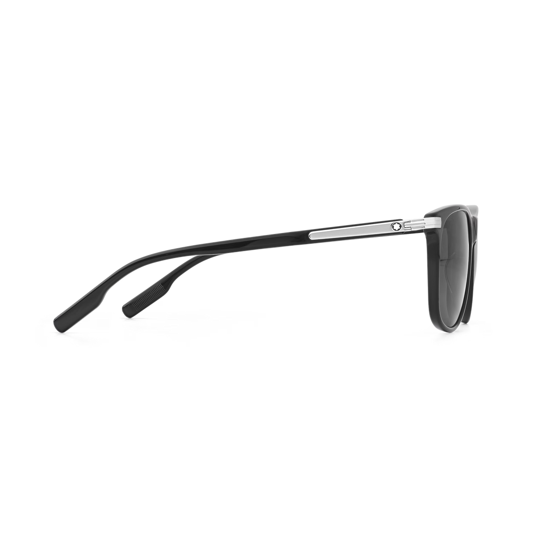 Lunettes de Soleil Rectangulaires avec Monture en Acétate Noire