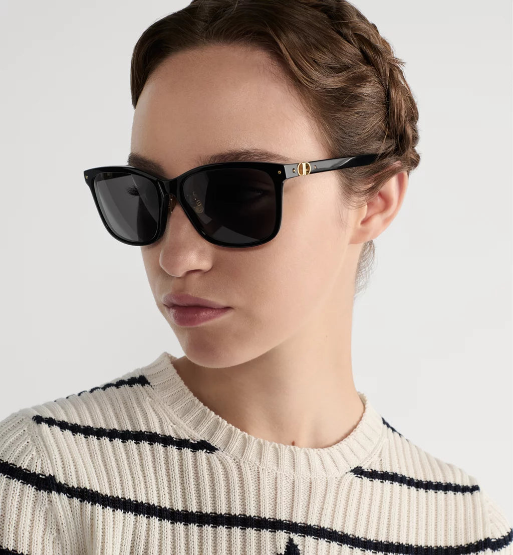 Lunettes de soleil carrées noires Petit CD S2I