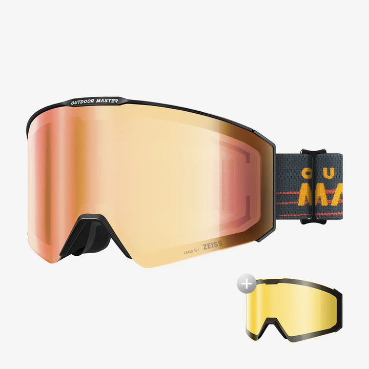 Masque de ski FALCON coupe asiatique verre cylindrique ZEISS
