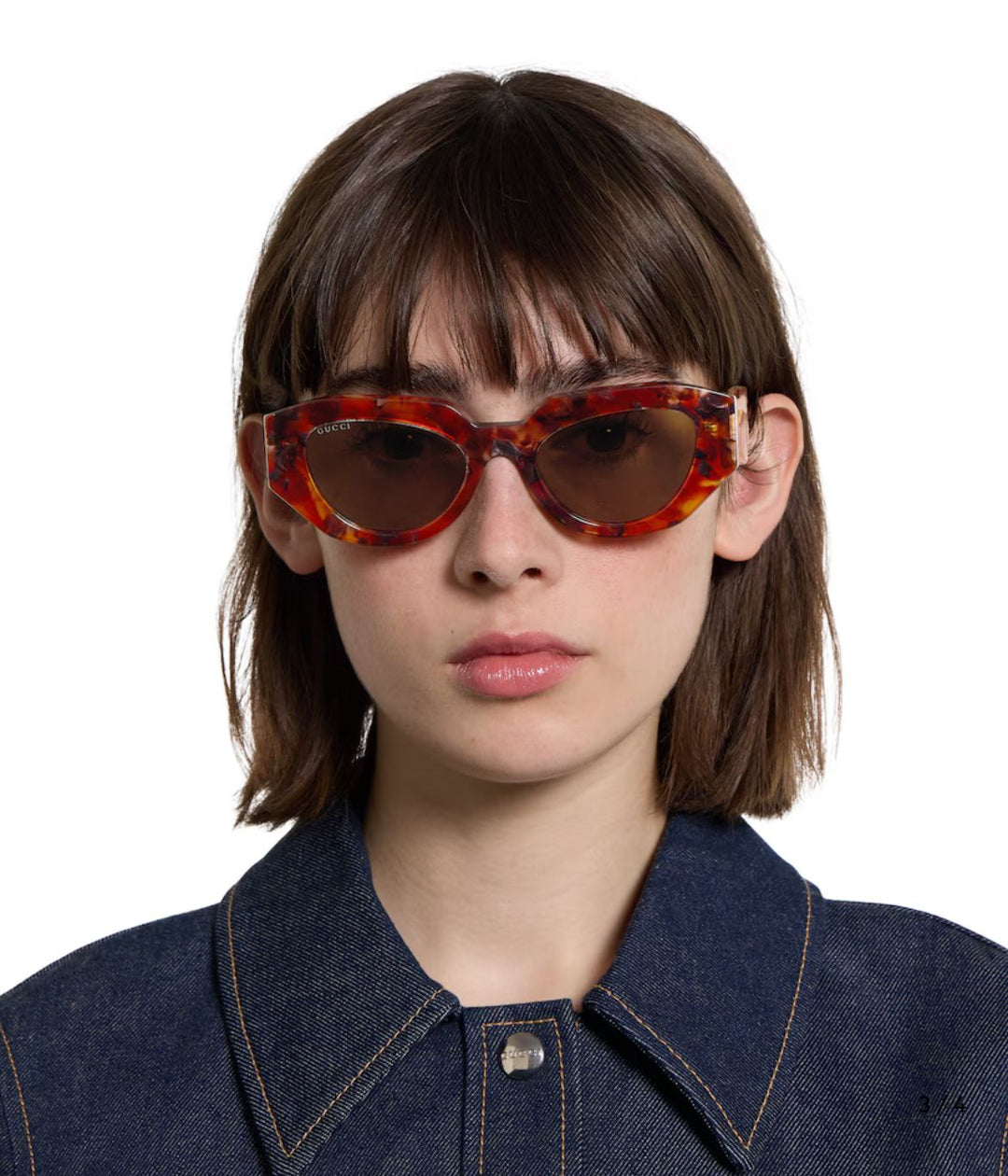 Lunettes de soleil à monture œil-de-chat