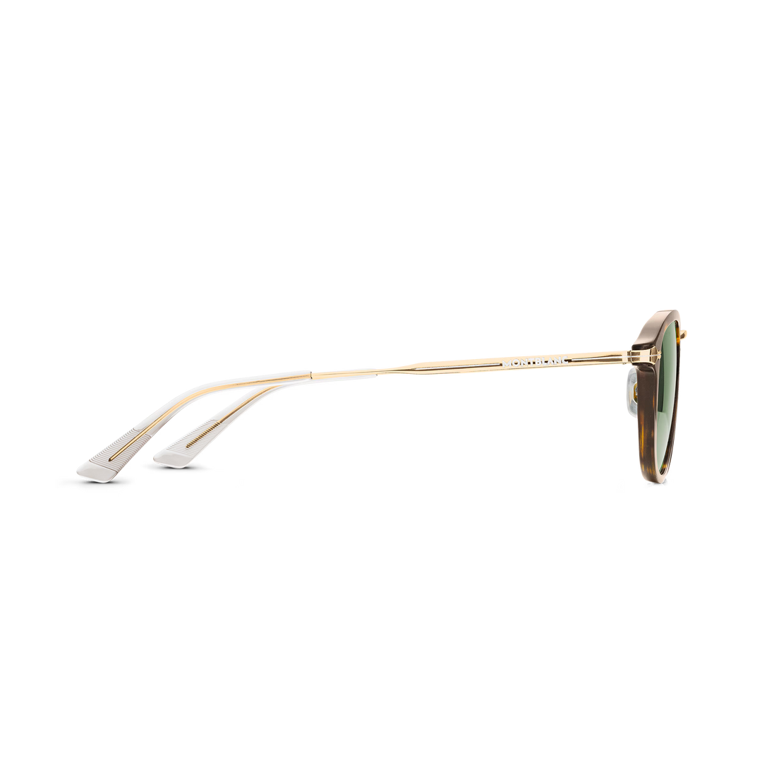 Lunettes de Soleil Rondes avec Monture Injectée Havane