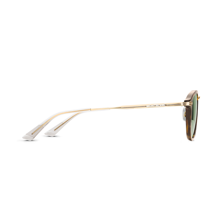 Lunettes de Soleil Rondes avec Monture Injectée Havane