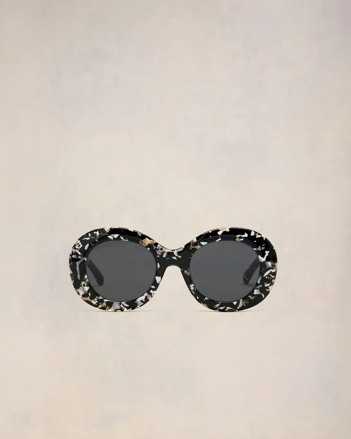 Lunettes de soleil Rondes noir/blanc
