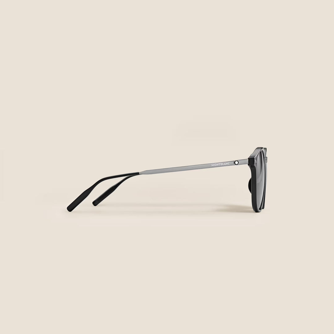 Lunettes de Soleil Rondes avec Monture Injectée Noire