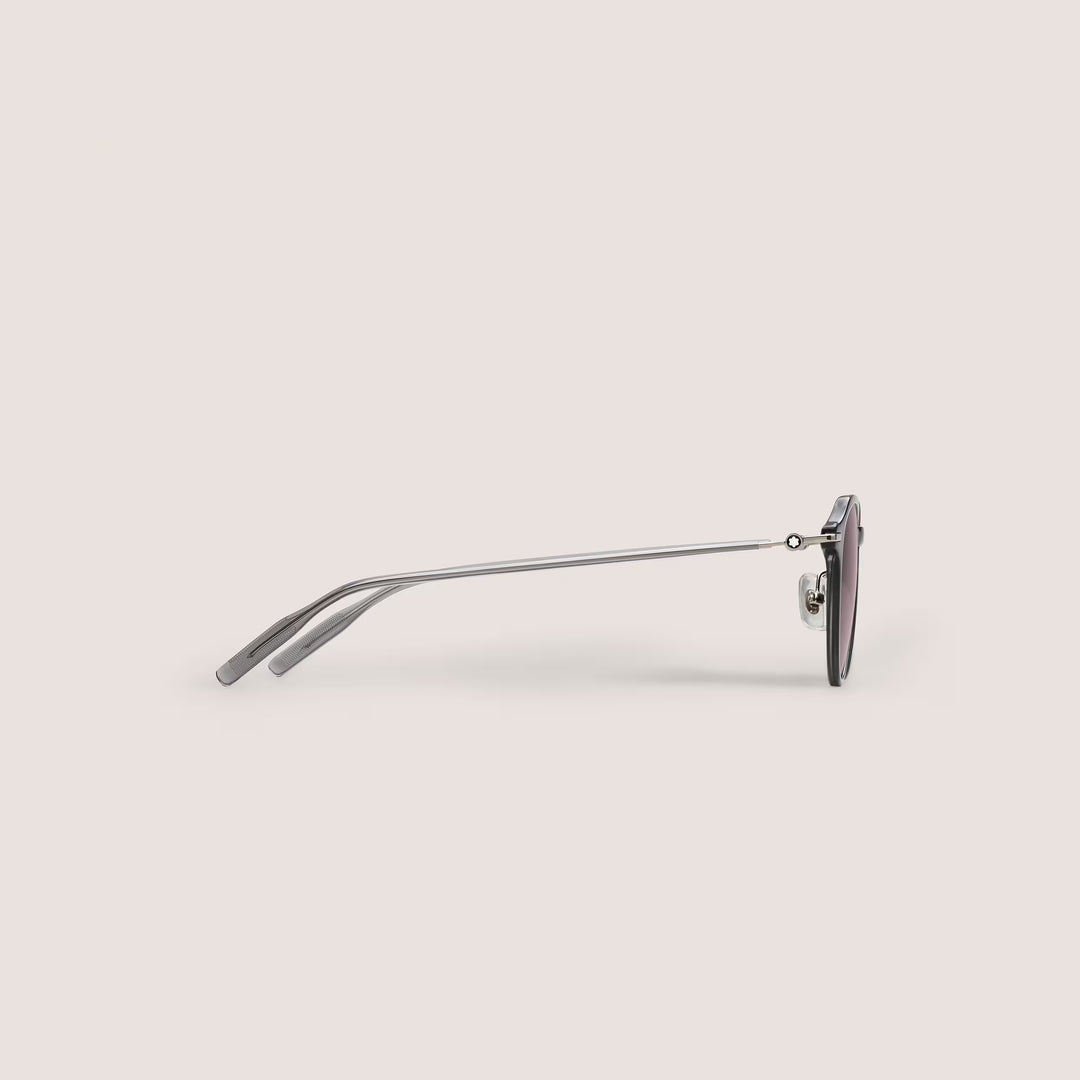 Lunettes de Soleil Rondes avec Monture Injectée Grise